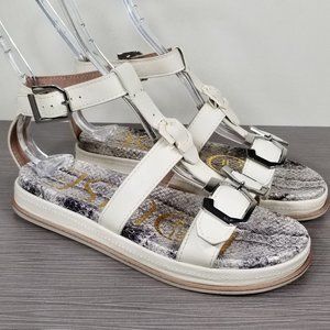 Louise et Cie Aventi Gladiator Sandal, Off White Leather, Womens Size 6 M / 36.5